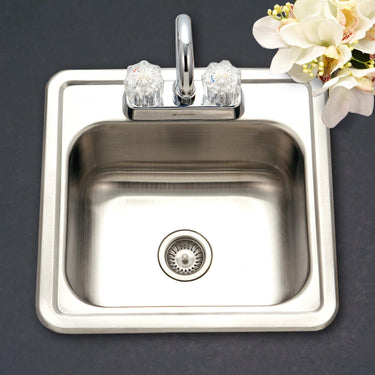 Houzer Hospitality Series Topmount Stainless Steel 2-Holes Bar/Prep Sink Bar Sink - Topmount Houzer
